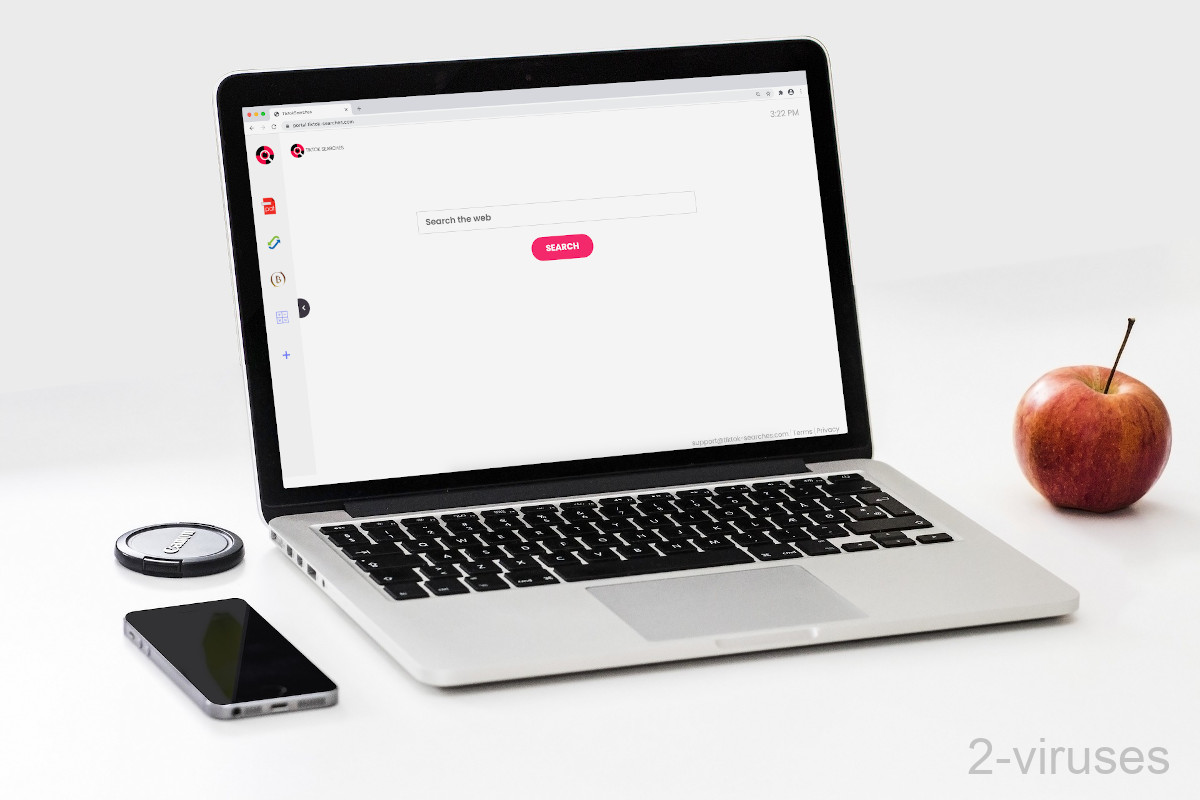 Tiktok-searches.com looks like a new tab but it doesn't appear on the infected browsers.