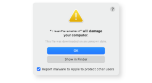 File Will Damage Your Computer - Mac Warning