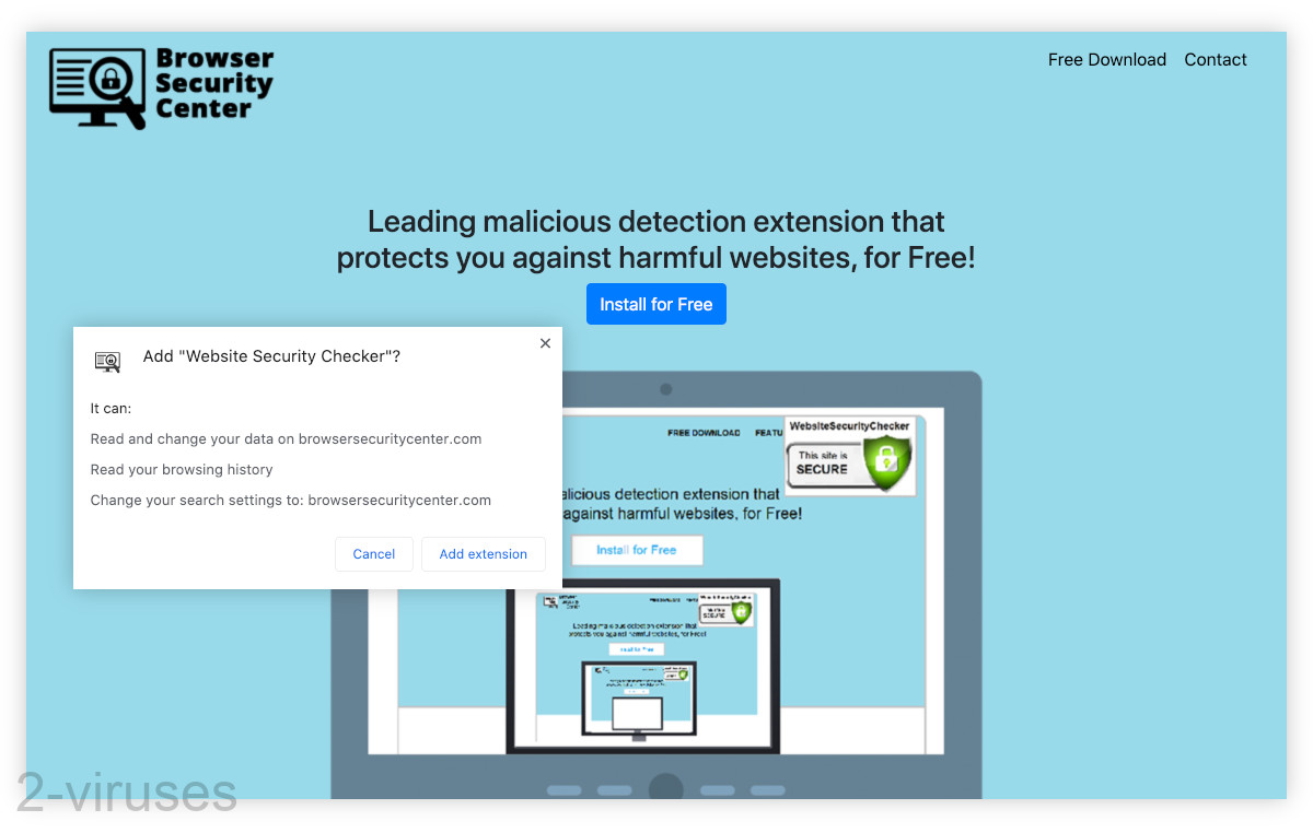 Browsersecuritycenter.com offers free protection against harmful websites.