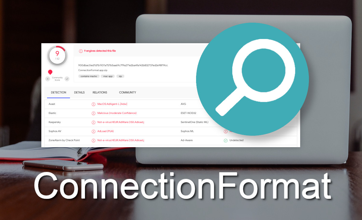 ConnectionFormat uses an icon of a green-blue circle with a white magnifying glass.