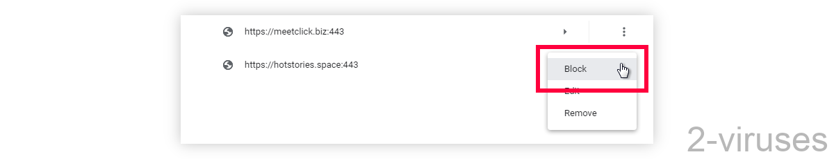 Block notifications in browser settings.