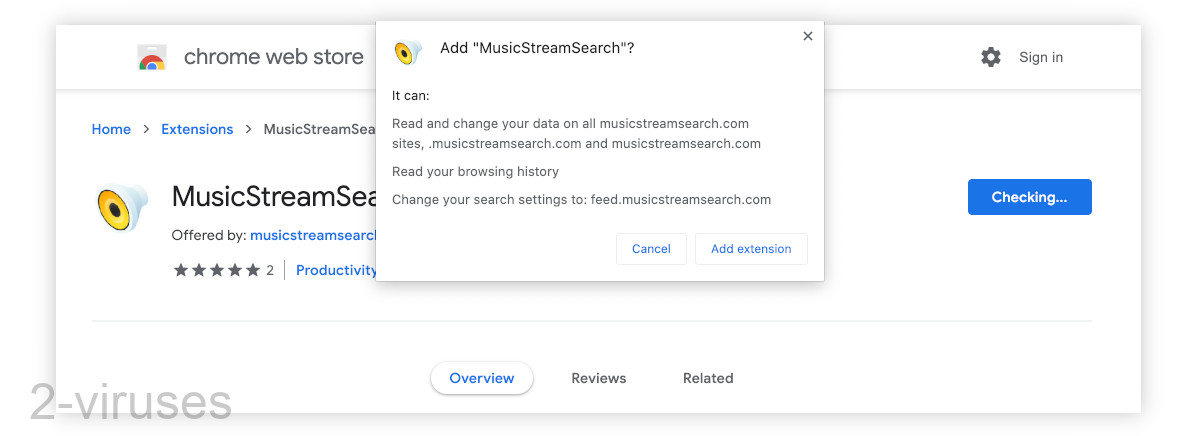 Musicstreamsearch changes your search engine to Musicstreamsearch.com.