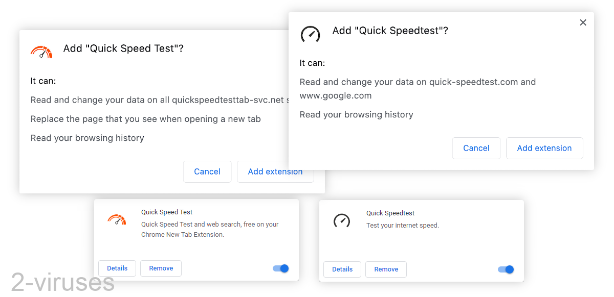 Quick Speedtest/Quick Speed Test both read your browsing history.