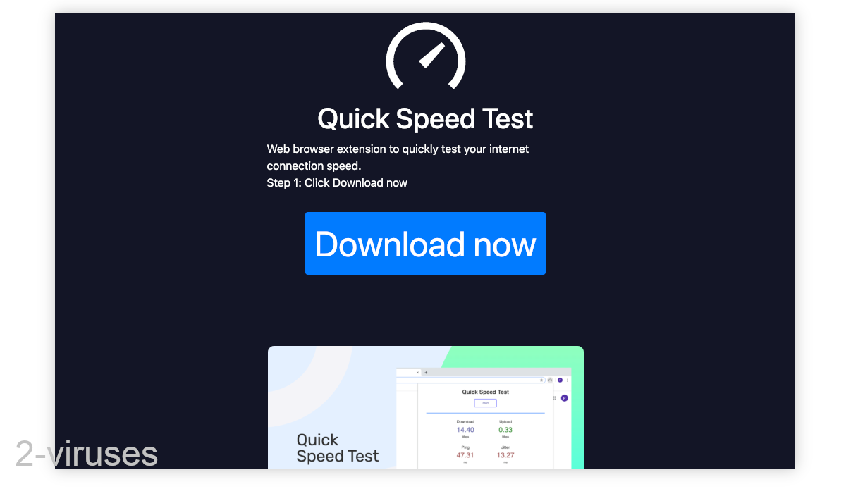An offer to download Quick Speedtest.