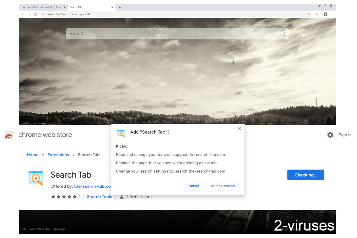 The-search-tab.com asksk to replace your search engine and your new tab.