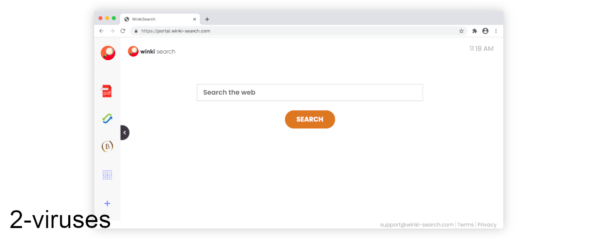 Winki-search.com looks like a search engine's front page.
