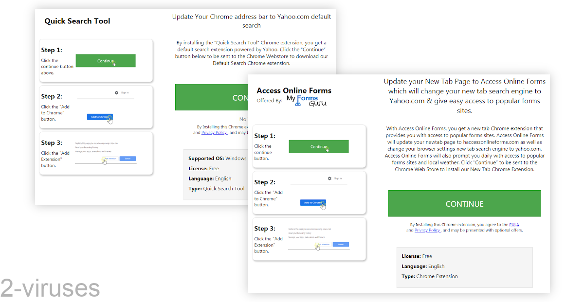 Haccessonlineforms.com leads to Quick Search Tool.