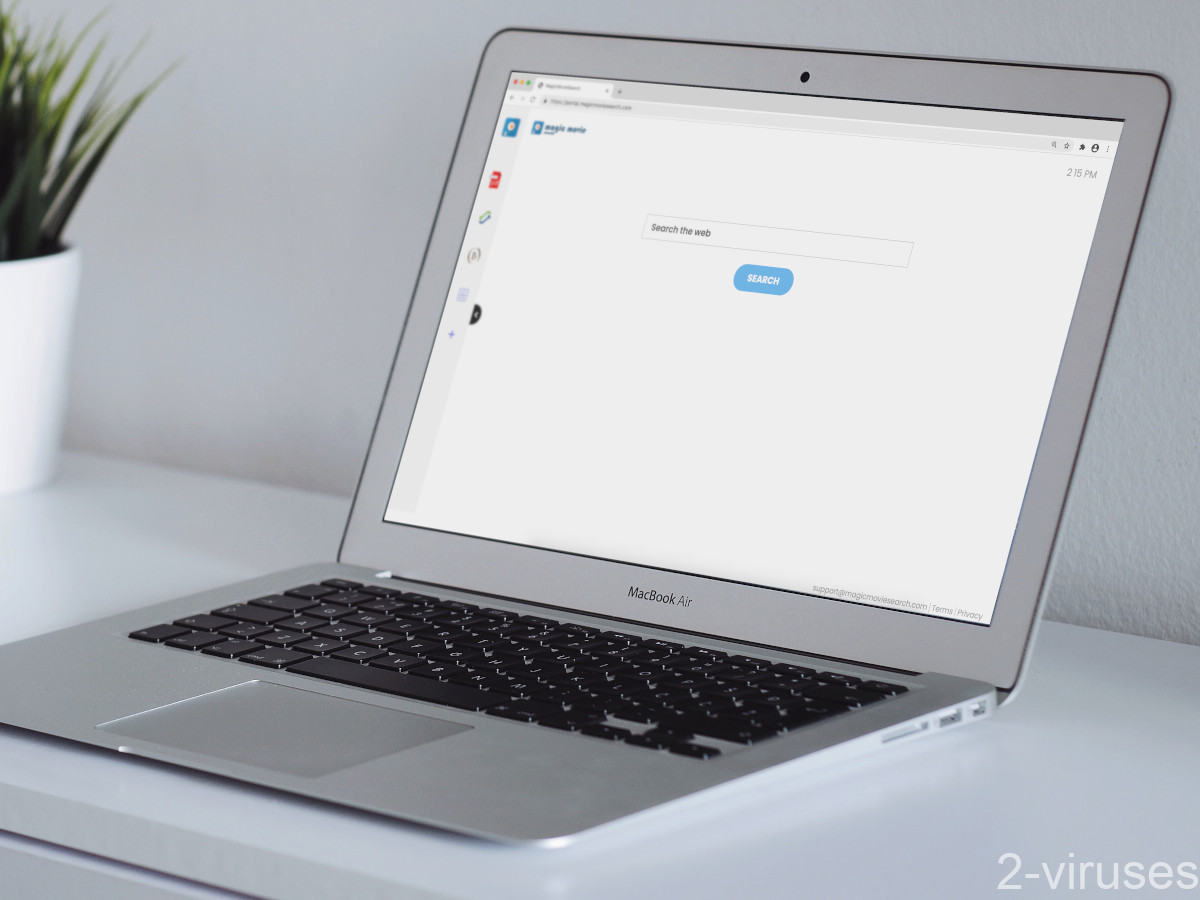 Magicmoviesearch.com looks like a new tab page, but it's more of a search hijacker.