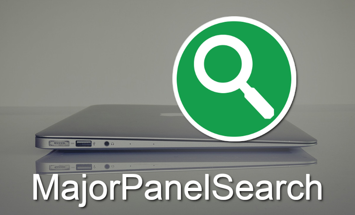 MajorPanelSearch has a green and white icon with a magnifying glass.