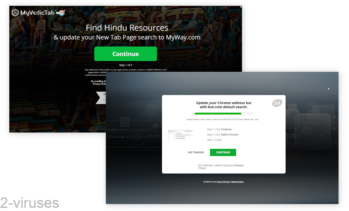 MyVedicTab offers Search Extension by Ask.