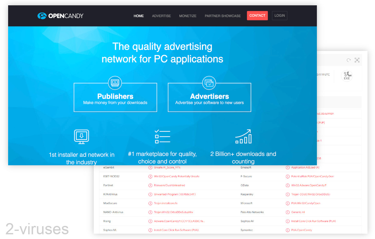 OpenCandy used to be an advertising network for applications.