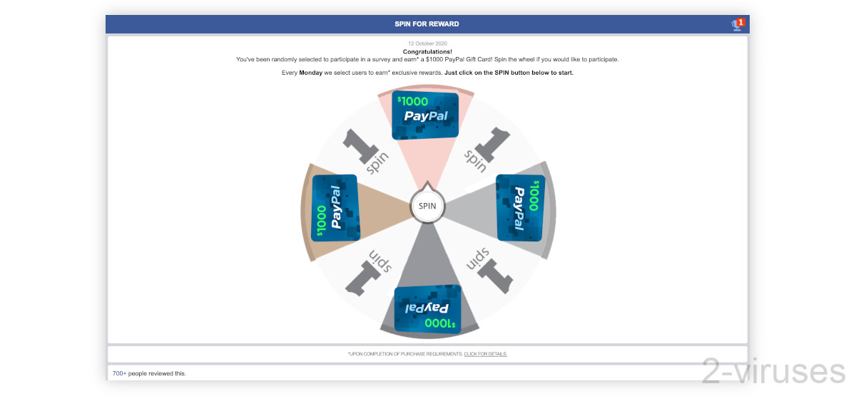 Fake Paypal 1000 Gift Card Rewards How To Remove Dedicated 2 Viruses Com