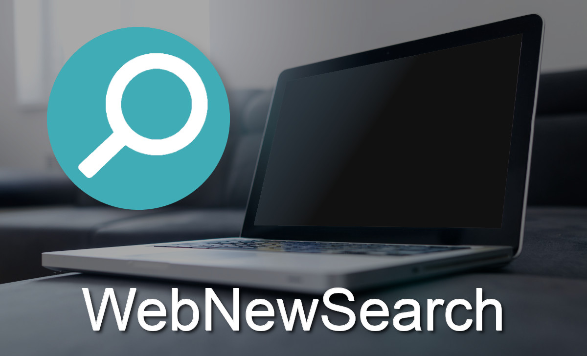 WebNewSearch uses an icon of a blue/green circle with a white magnifying glass.
