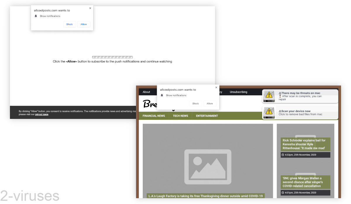 Allcoolposts.com looks like a news site or a loading bar depending on how you access it.