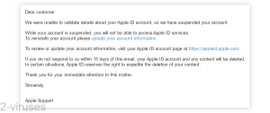 “Account Suspended” Email Scam