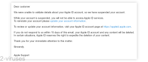 "Account Suspended" Email Scam