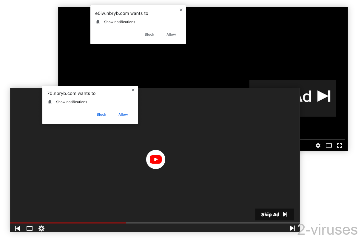 Nbryb.com shows fake video players.
