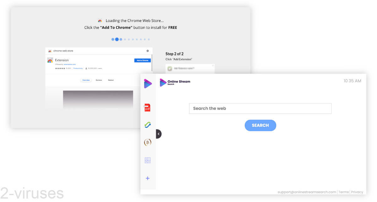 OnlineStreamSearch has a new tab page, but it users do not see it.