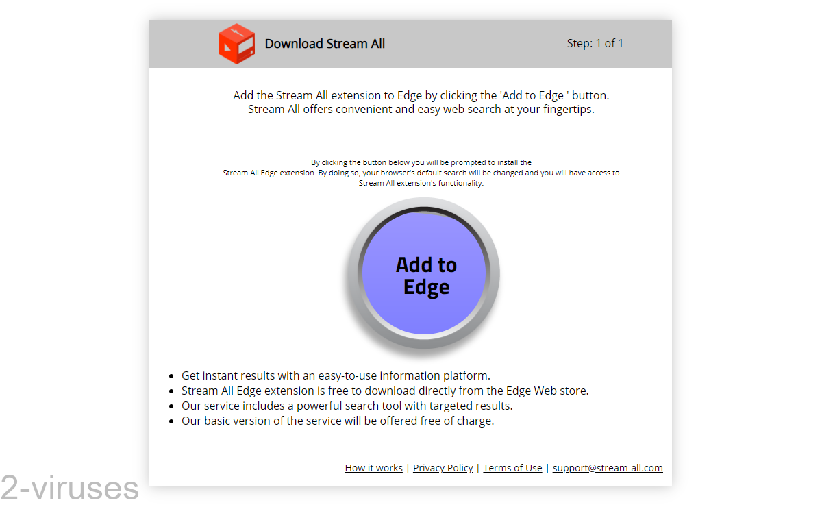 Stream-all installation ad.