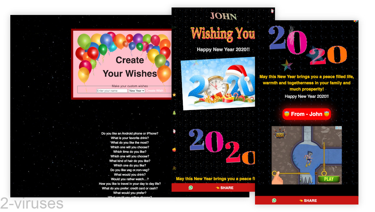 Touch-here.site offers a greeting with a little advertisement.