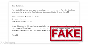Scam - "Your Apple ID has just been used to purchase..."
