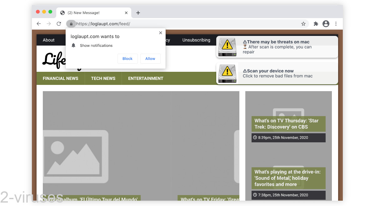 Loglaupt looks like a news site.
