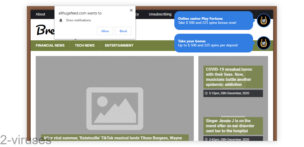 Allhugefeed.com is a fake news site.