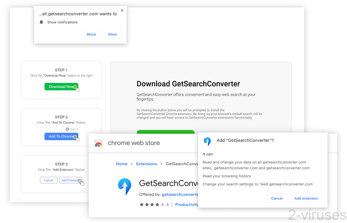 GetSearchConverter's ad offers easy web search.
