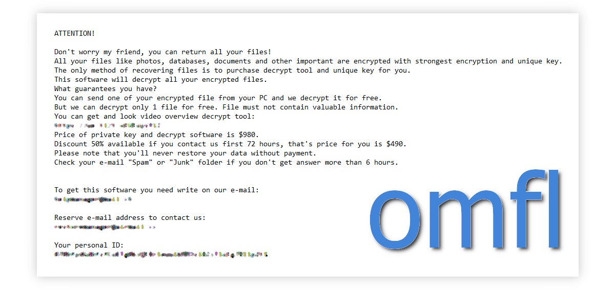 Omfl akss for a few hundred dollars to fix your files.