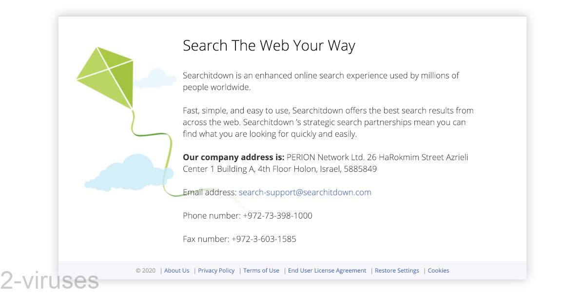 Searchitdown.com is vaguely presented as improving the web search experience.
