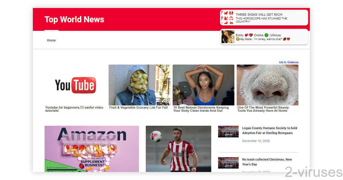 Topwwnews.com shows a lot of ads.