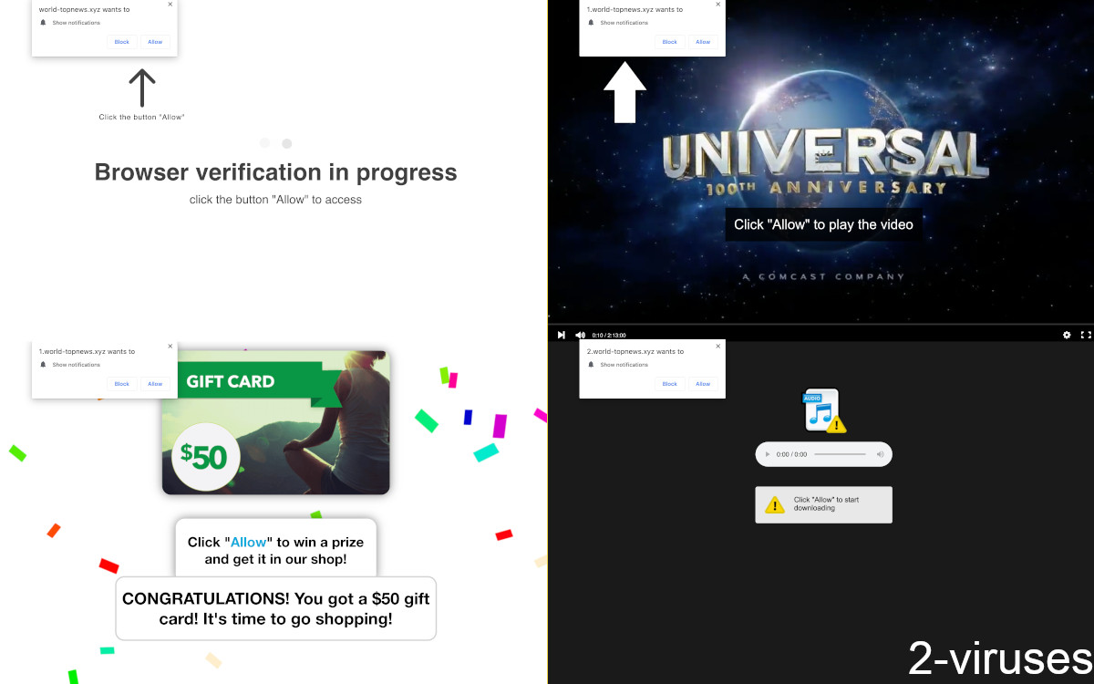 World-Topnews.xyz uses deception to get people to sign up for its notifications.