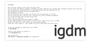 Igdm Ransomware