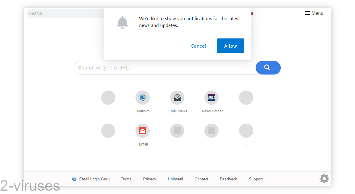 Hemailloginguru.com asks visitors to subscribe to its notifications. 