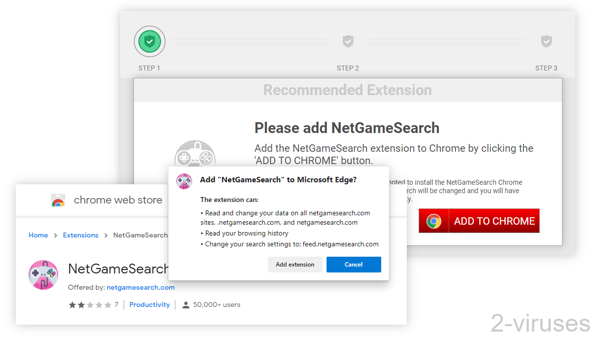 NetGameSearch takes over your default search engine.