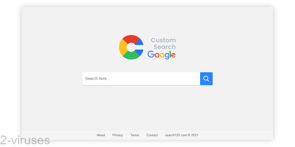 Search120.com's front page says "Custom Search Google".