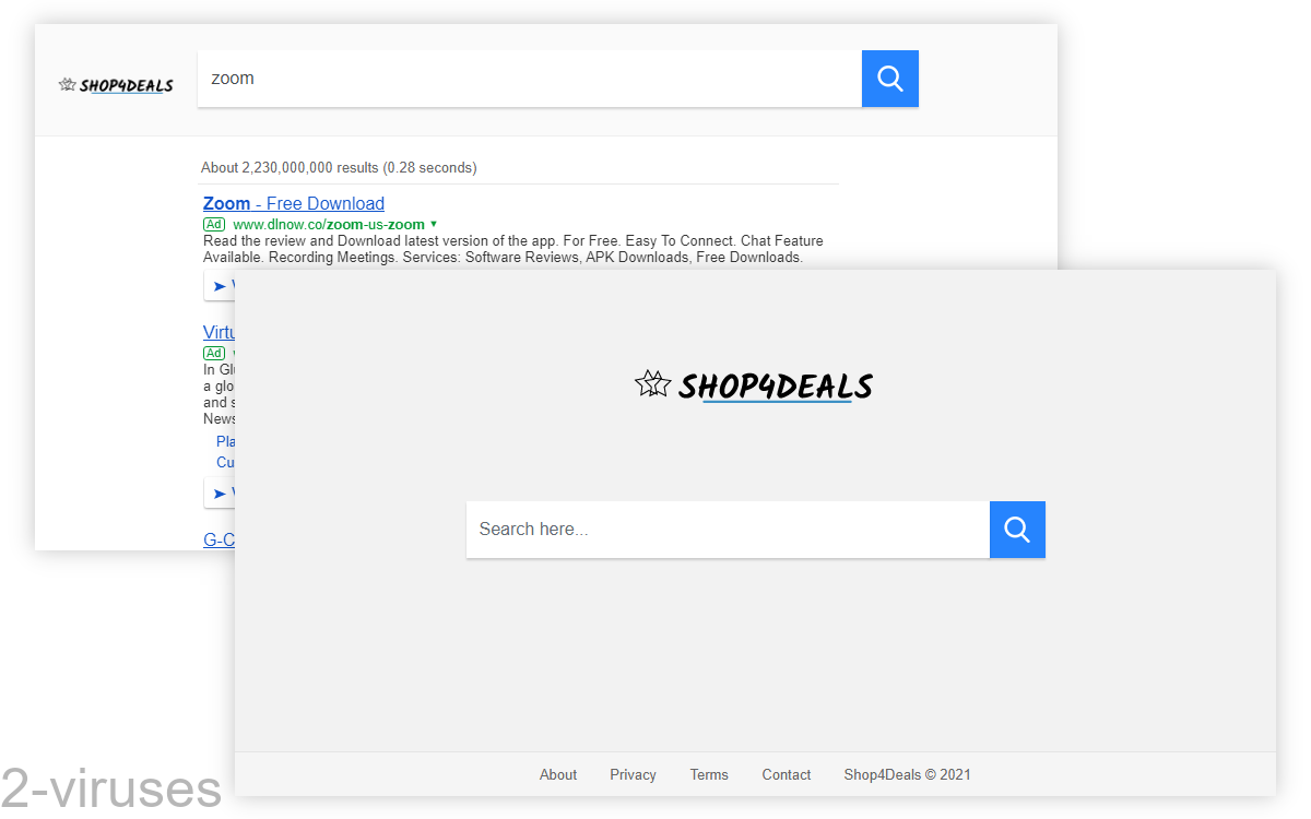 Shop4deals-search.com looks like a search engine.
