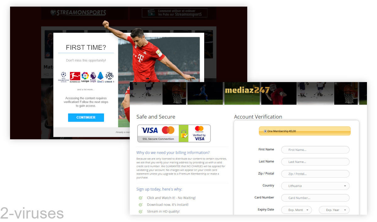 Streamonsport.info advertising Mediaz247.