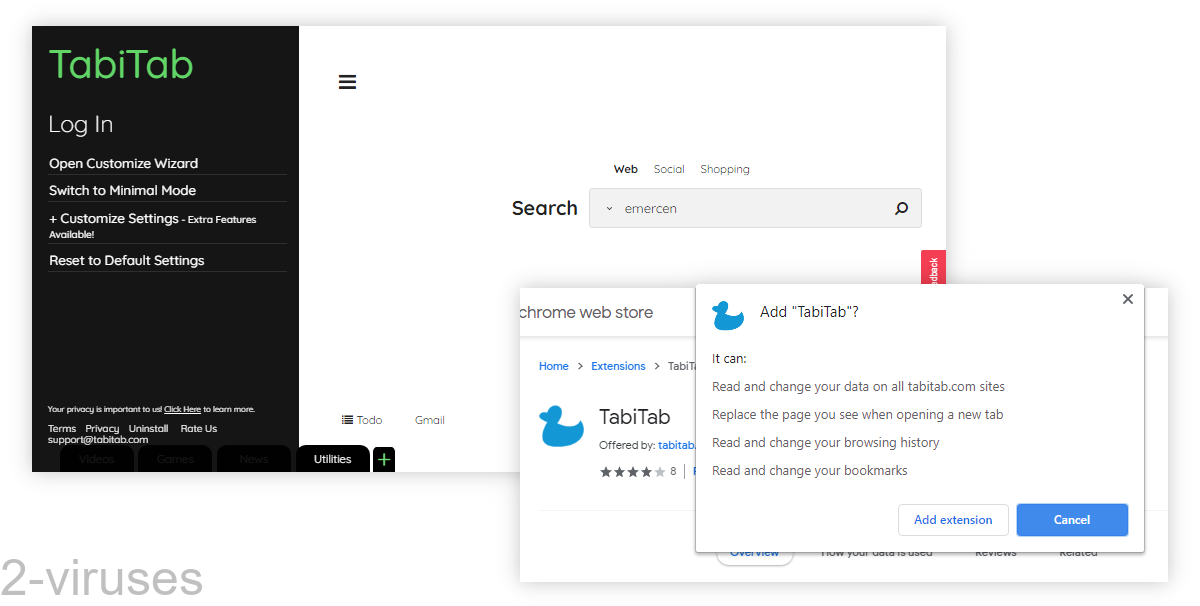 TabiTab chages the new tab page.