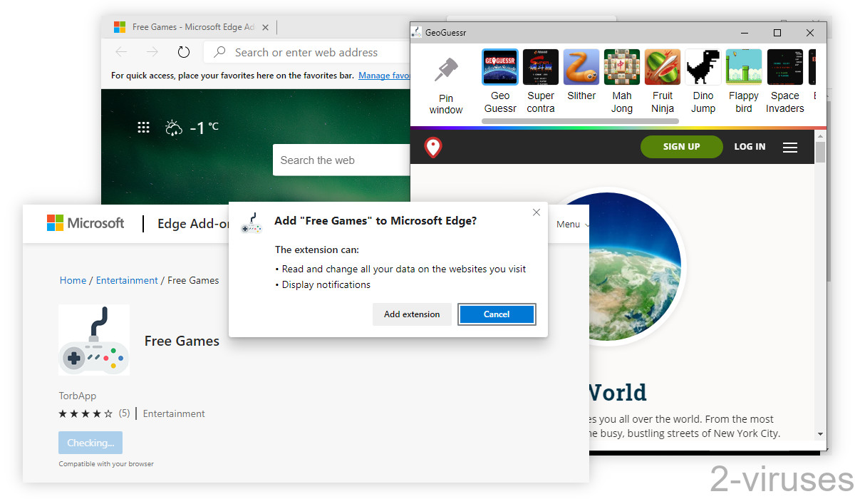 Update Required advertises a browser extension.