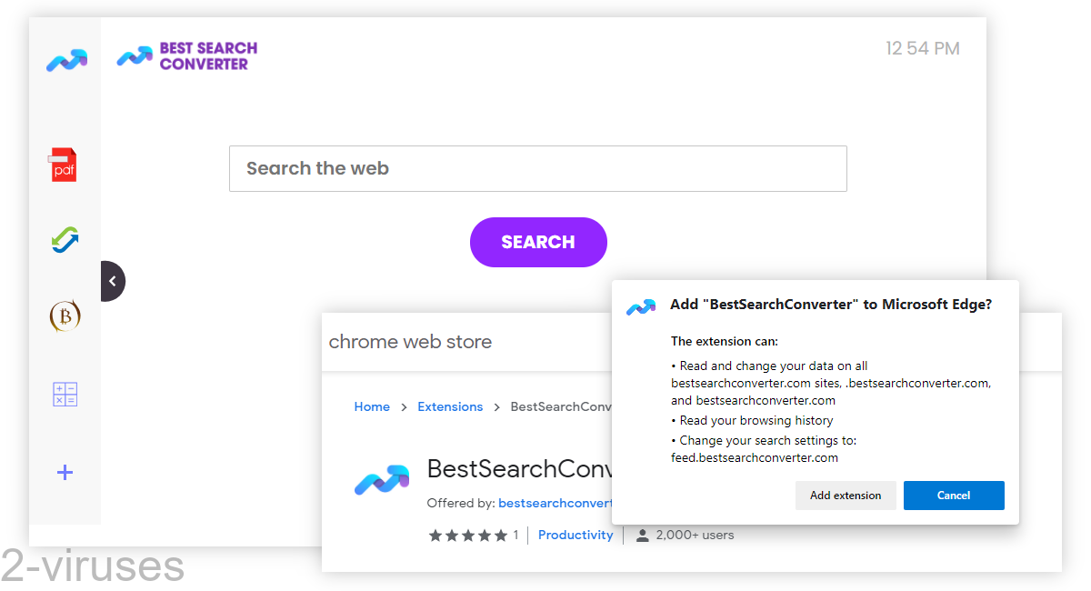 BestSearchConverter replaces your search engine, but it also has a new tab page.