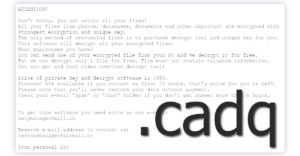 Cadq Ransomware