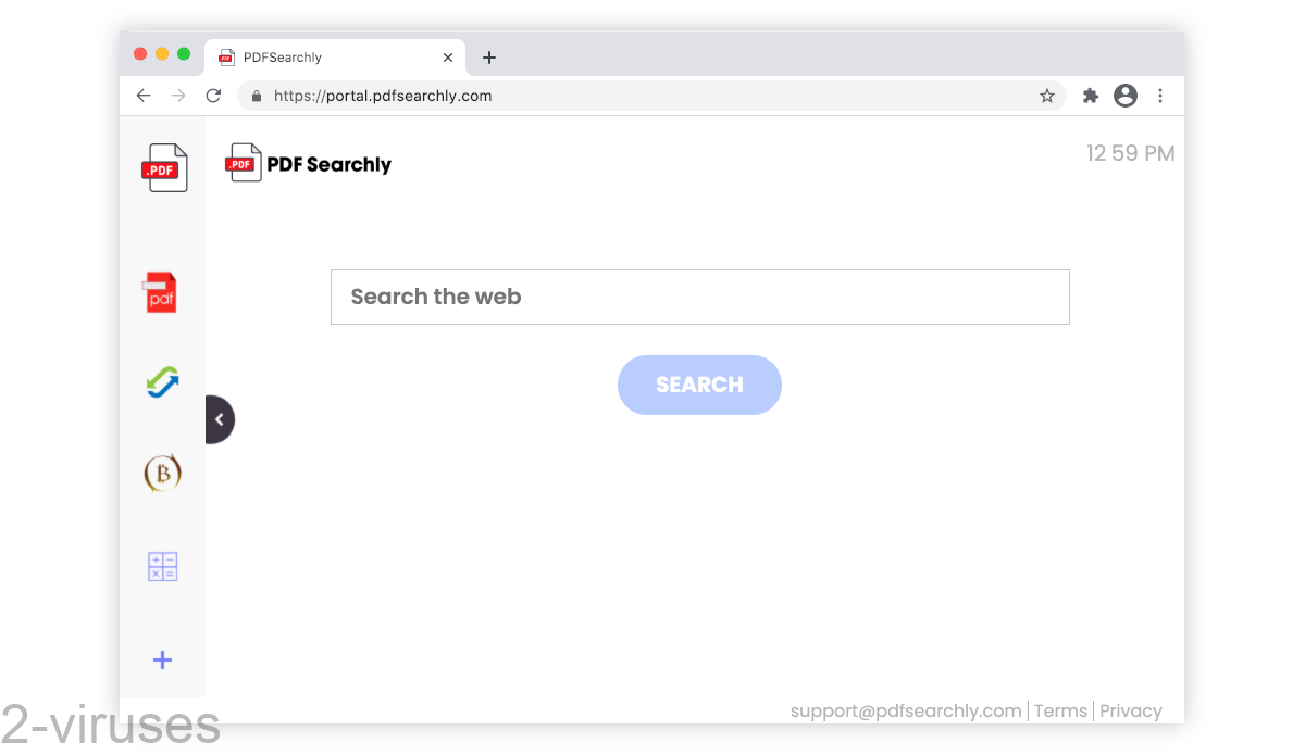 PDFSearchly has a page with a search bar, though it's invisible to most victims.