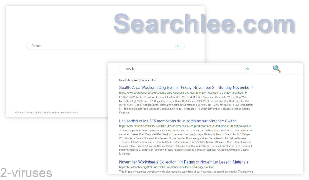 Searchlee.com's search results look a bit absurd.
