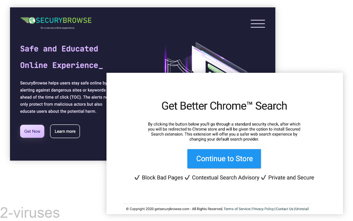 SecuryBrowse is advertised both (semi)honestly and misleadingly on different pages.