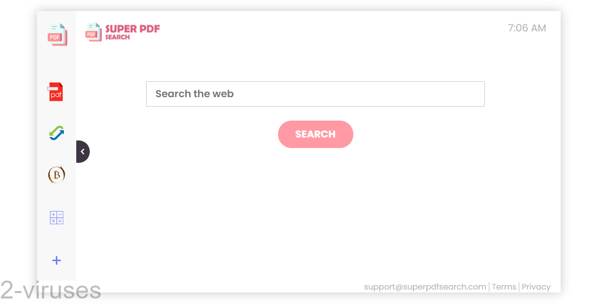 SuperPDFSearch's home page has a search box.