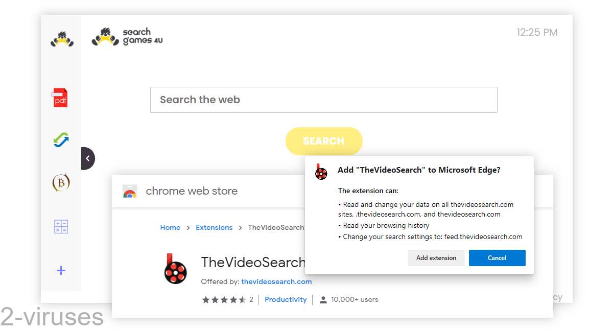 TheVideoSearch replaces your search engine with Feed.thevideosearch.com
