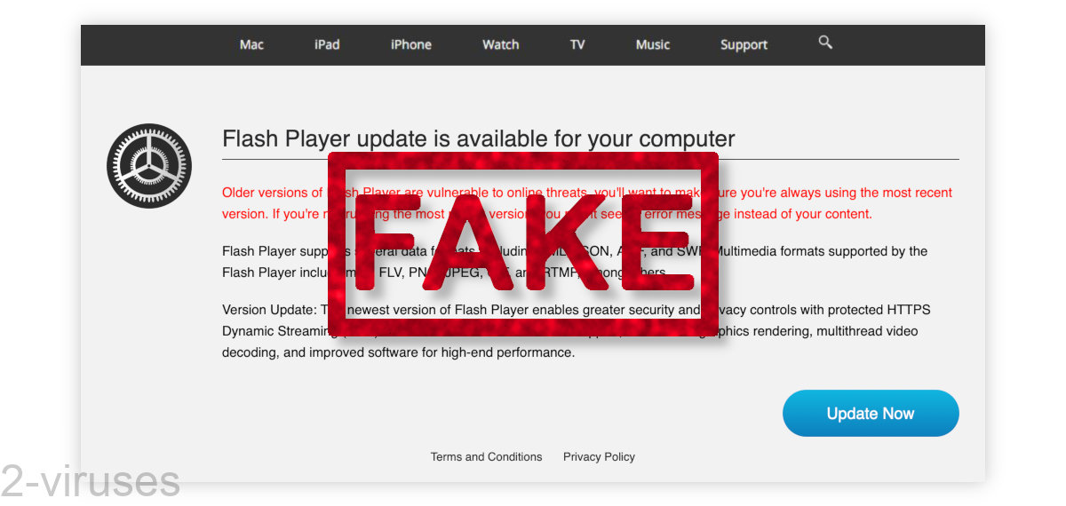 Convuster adware uses fake Flash Player ads to spread.