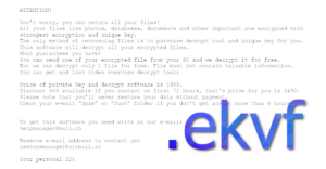 Ekvf Ransomware