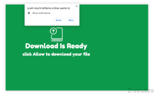 Push.machineflame.online Ad Spam